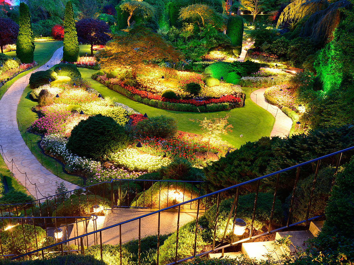 Jardin éclairé